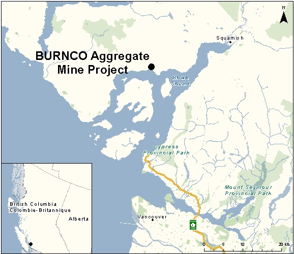 Map depicting the location of the project, as described in the current document.