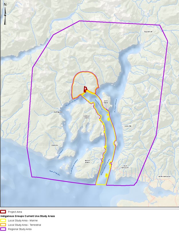 Figure 9: Map of study areas for Indigenous current use of lands and resources