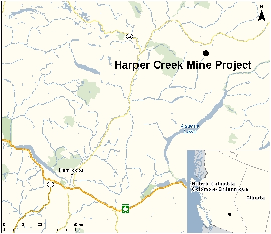 Map depicting the location of the project, as described in the current document.