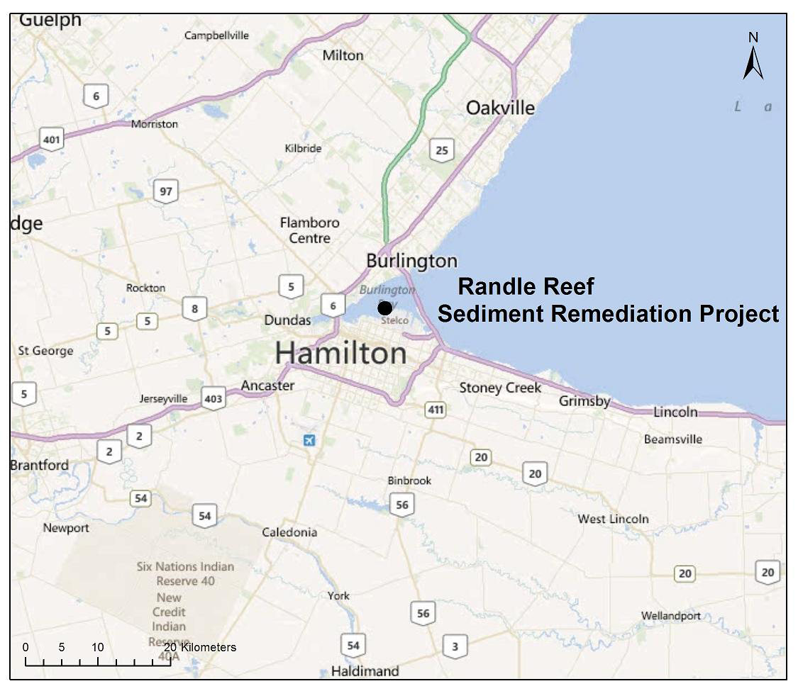 Map depicting the location of the project, as described in the current document.