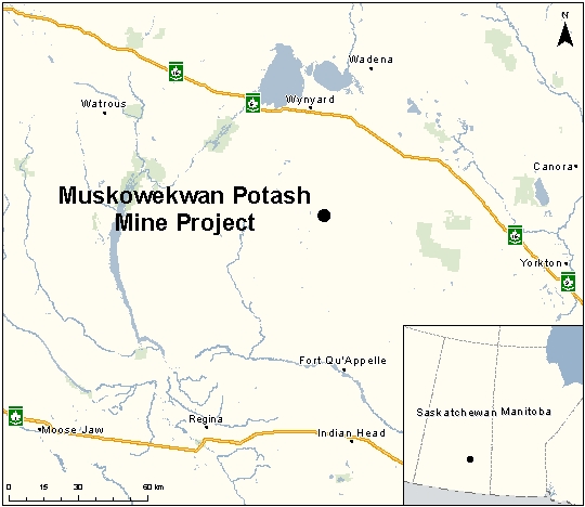 Map depicting the location of the project, as described in the current document.