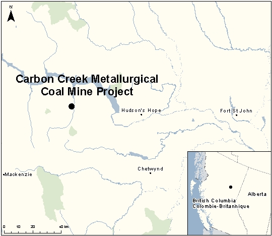 Map depicting the location of the project, as described in the current document.