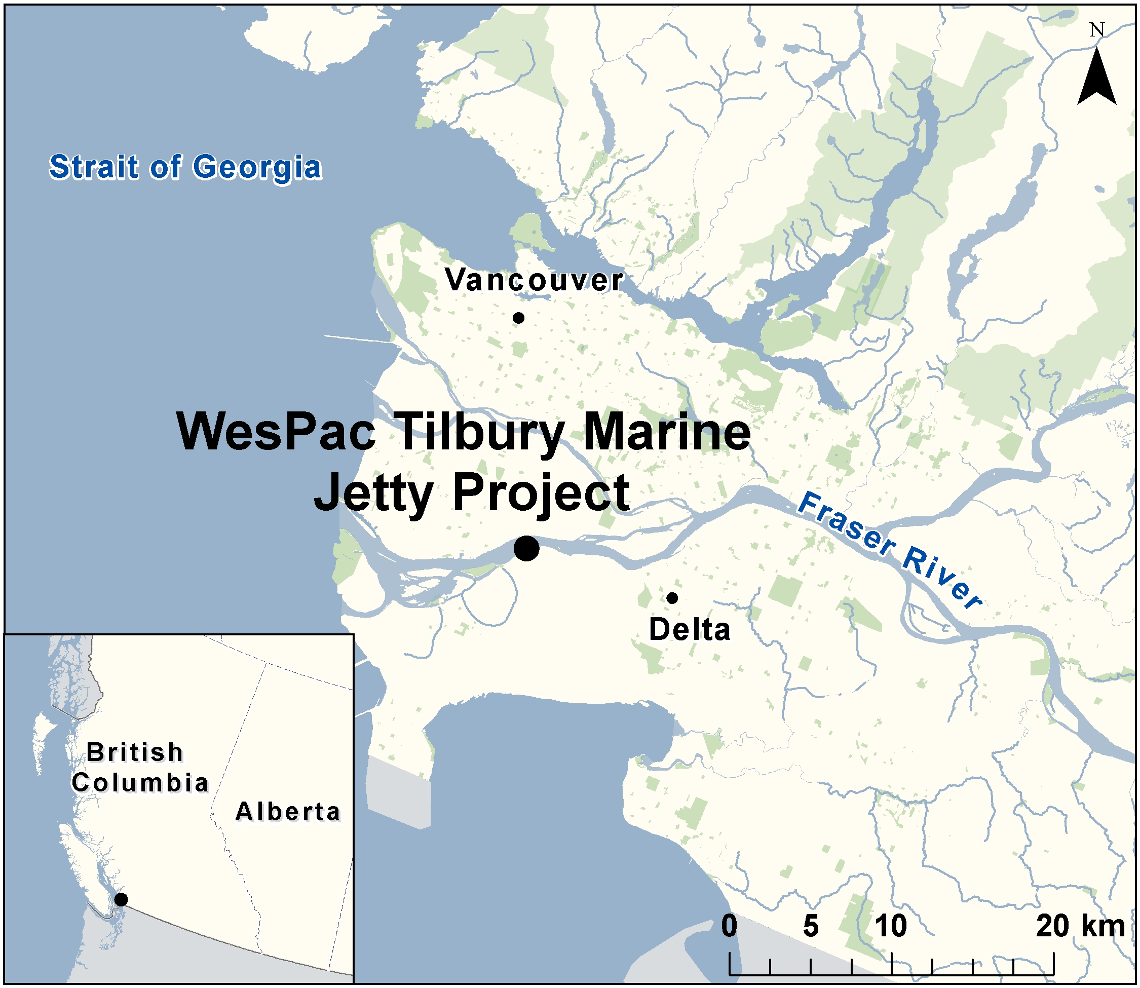 Map depicting the location of the project, as described in the current document.