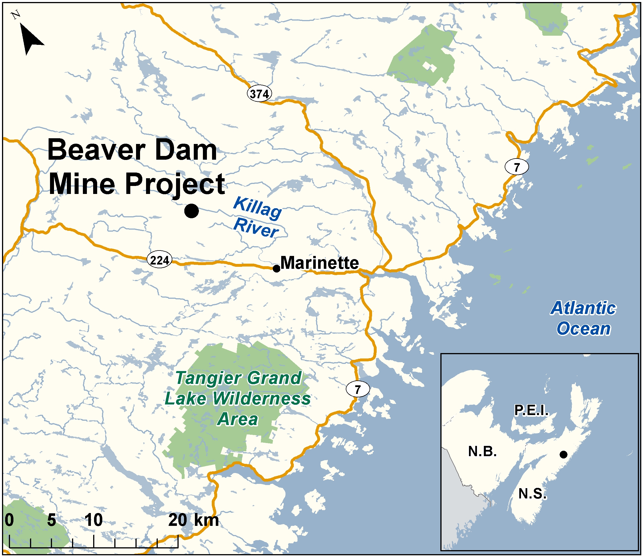 Map depicting the location of the project, as described in the current document.
