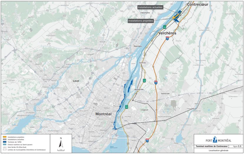 Figure 1: Location of the Contrecoeur Port Terminal Expansion Project