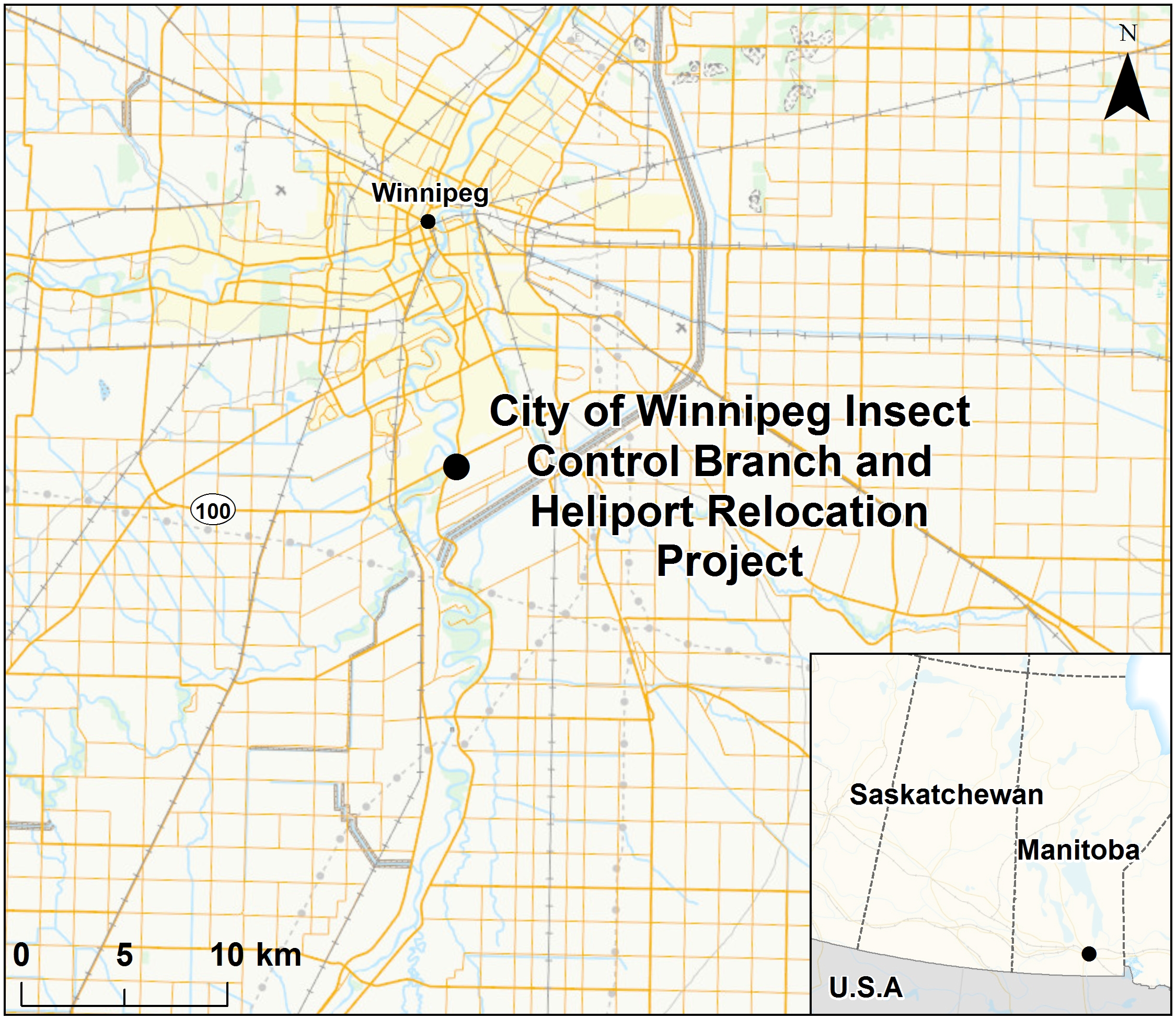 Map depicting the location of the project, as described in the current document.
