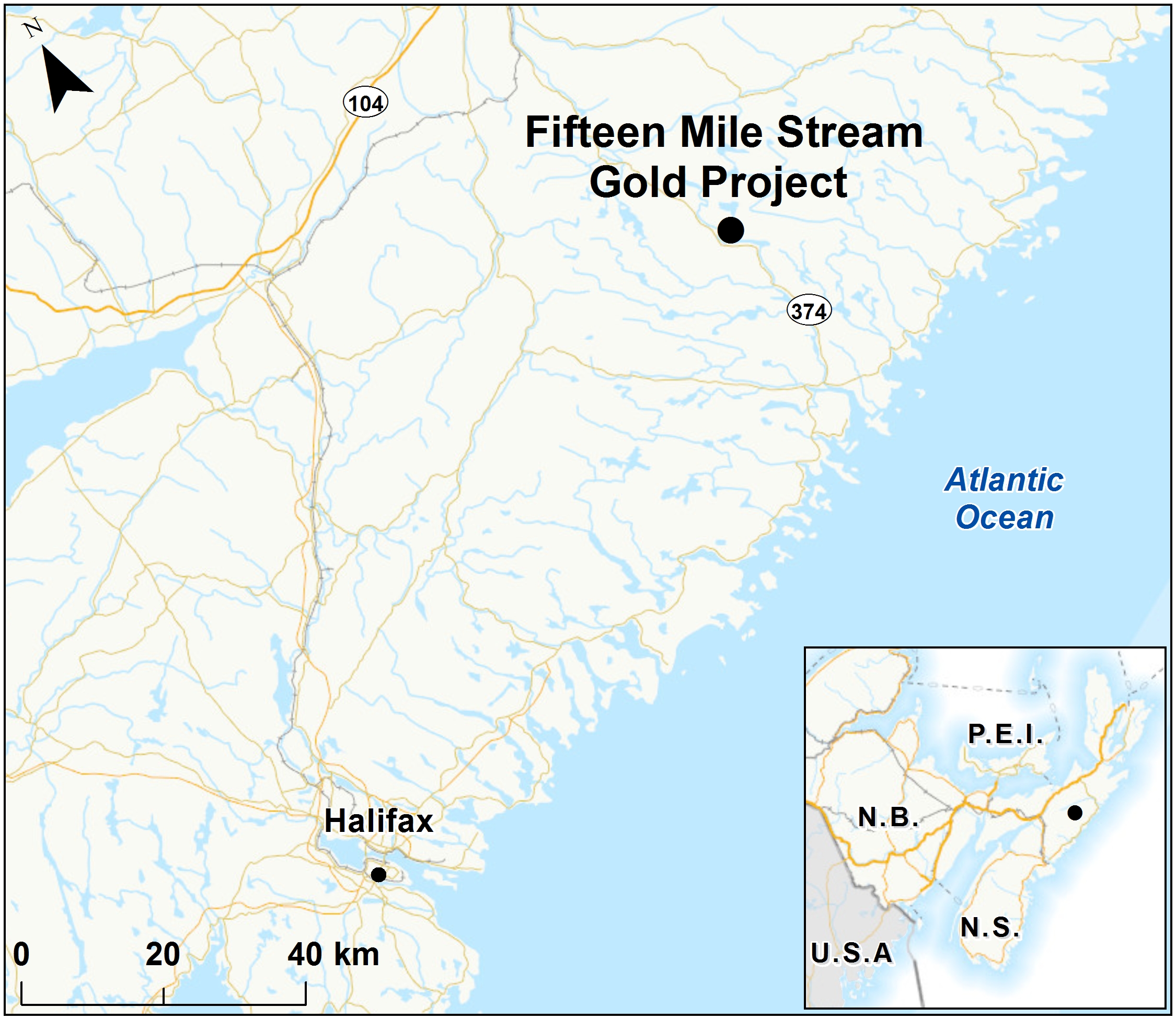 Map depicting the location of the project, as described in the current document.