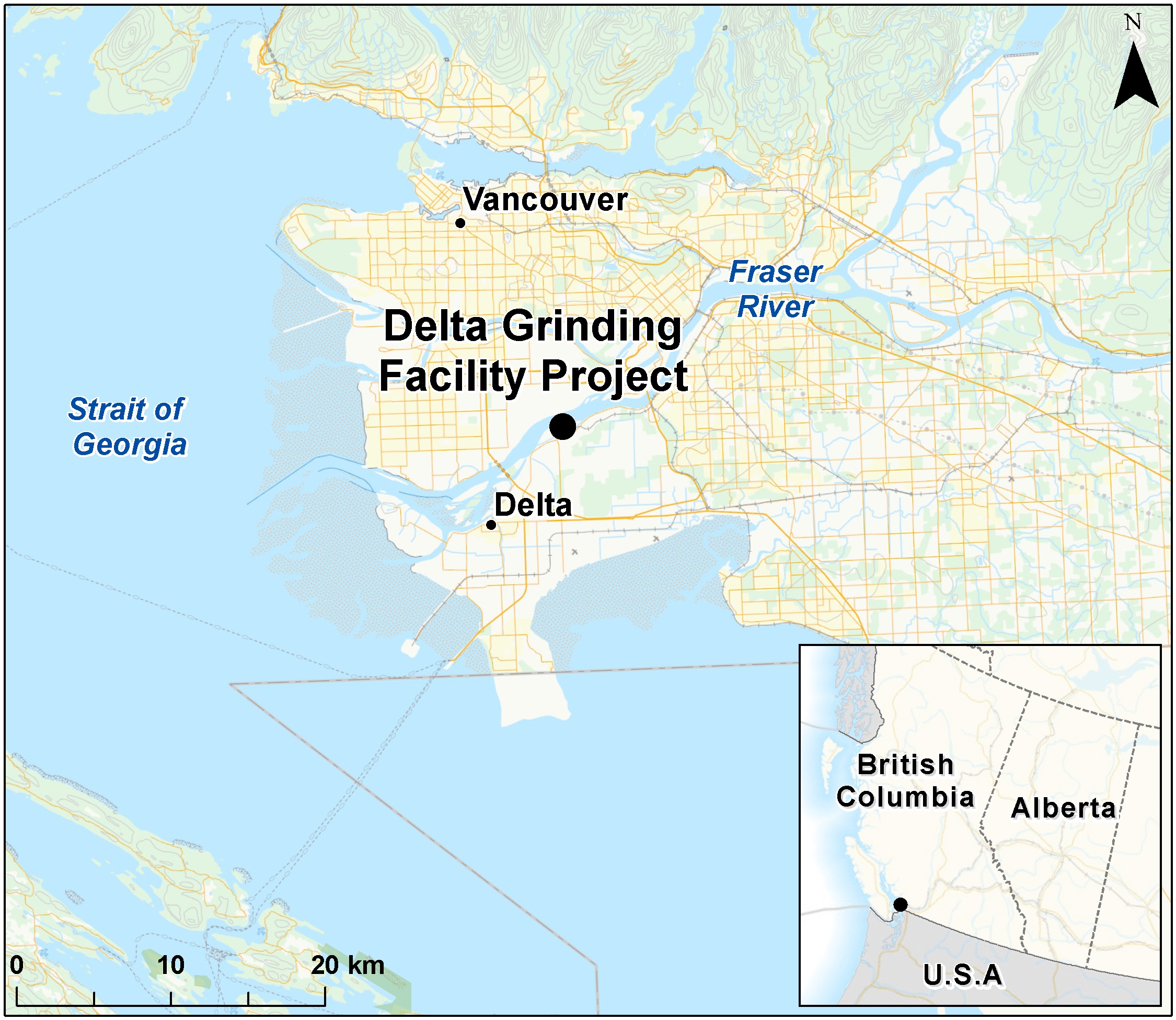 Map depicting the location of the project, as described in the current document.